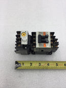 Fuji SC-0 Magnetic Contactor 20 Amp 3 Phase 240-550 VAC with 200-220 VAC Coil and Type TR-ON/3 Thermal Overload Relay