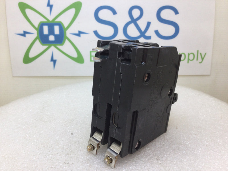 Square D QOB215 15 Amp 2 Pole 120/240V Bolt-On Circuit Breaker - Yellow Face