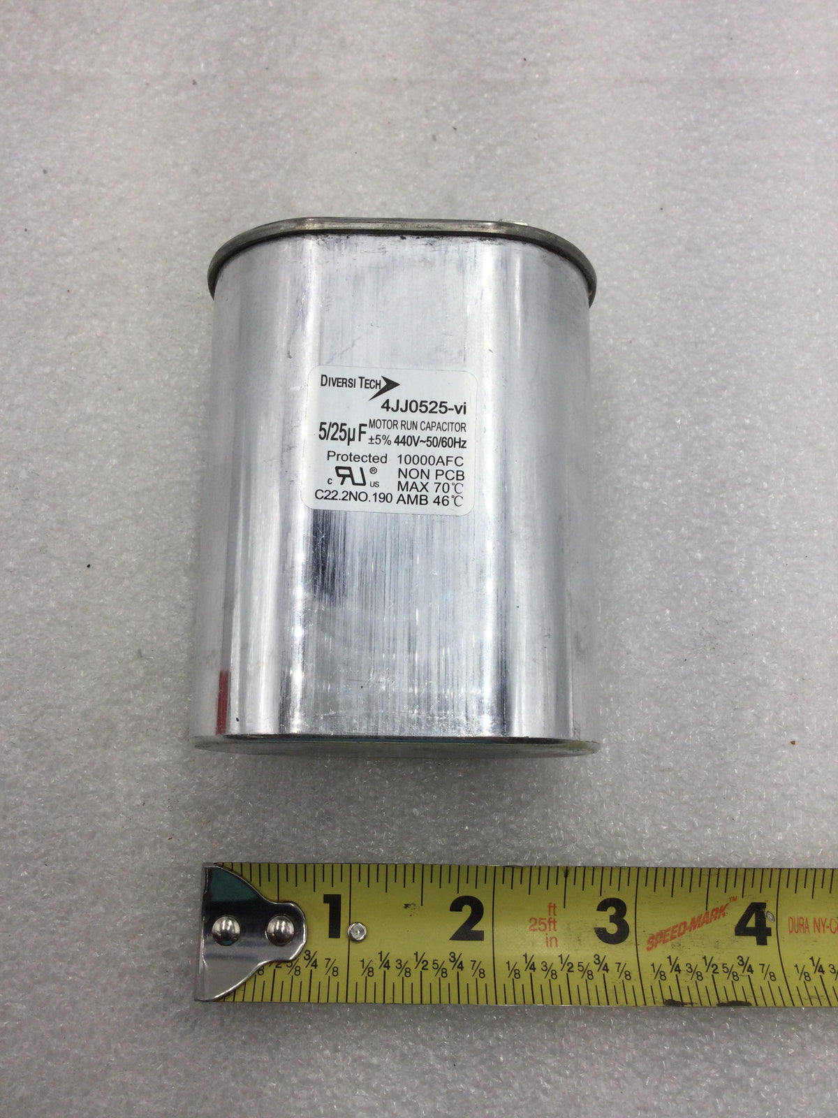 DiversiTech 4JJ0525-VI 25+5µF 440 VAC Motor Run Oval Capacitor