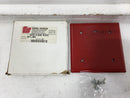 Federal Signal SFL-R Semi-Flush Mounting Plate in Red 6" X 6"