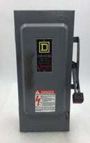 Square D H221N 30 Amp 2 Pole 120/240V Fusible Heavy Duty Safety Switch