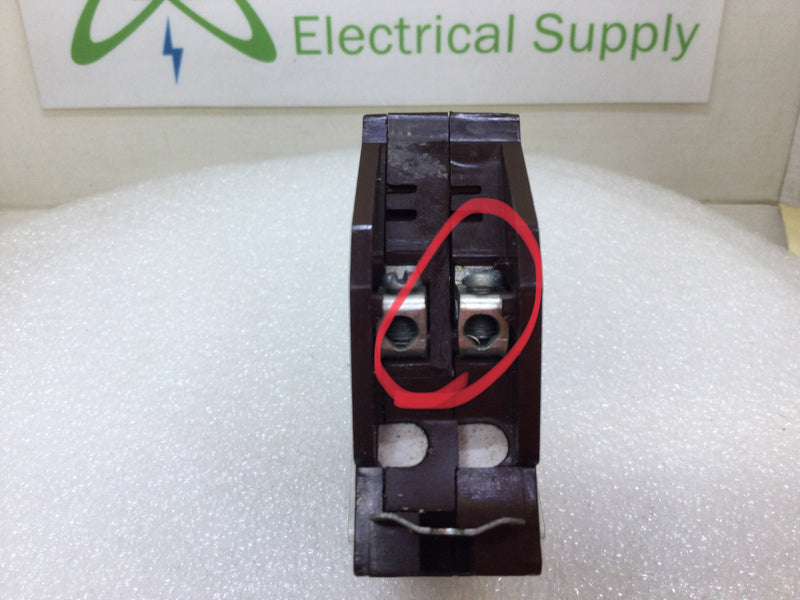 Wadsworth A2020 20 Amp 2 Pole Tandem Circuit Breaker - Metal Foot - Flaw