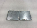 Lot of 2 Steel City 52 C1 4" Square Box Blank Cover