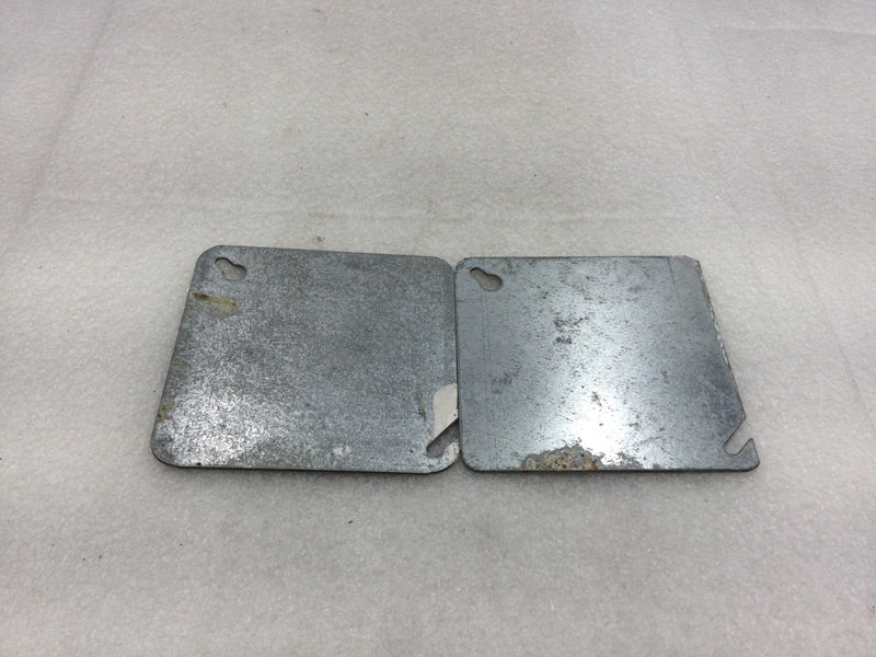 Lot of 2 Steel City 52 C1 4" Square Box Blank Cover