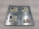 Lot of 4 Austin Electrical 4" Square Cover Plate for 746C Junction Box Enclosure