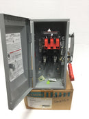 Siemens HF221N 30 Amp 2 Pole 3W 240V Fusible HD Safety Switch 15 1/2" x 9 1/4"