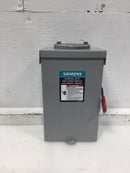Siemens GF222NRA 60 Amp 1PH 3W 240V Fusible General Duty Safety Switch 10" x 6"