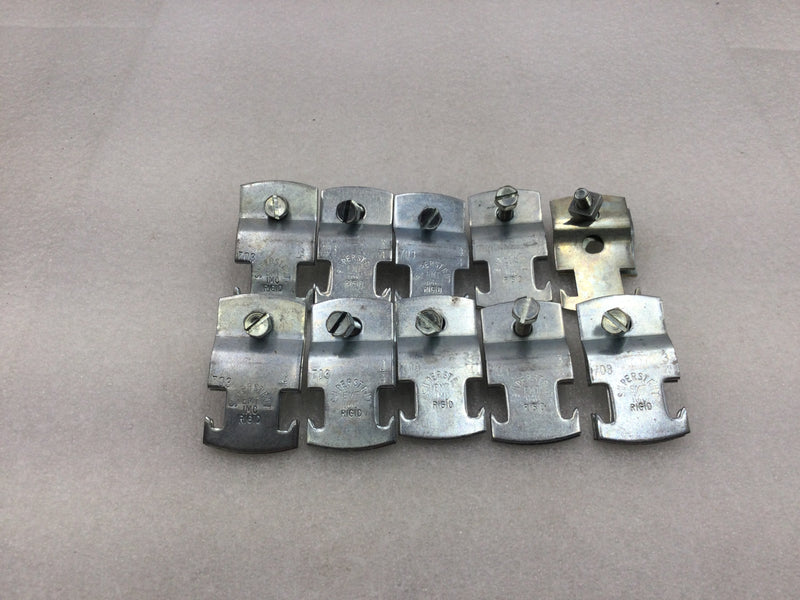 Lot of 10 Superstrut 703 3/4" Galvanized Universal Pipe Clamp