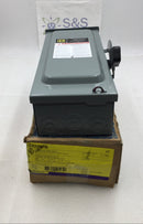 Square D D222NRB 60 Amp 2 Pole 240V Fusible Safety Switch 14 3/4" x 7 1/2"