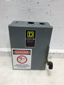 Square D DU321 30 Amp 3 Phase 240V Non-Fused Safety Switch 9 1/4"x 6 3/4"