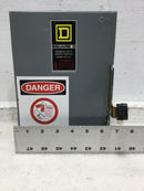 Square D DU321 30 Amp 3 Phase 240V Non-Fused Safety Switch 9 1/4"x 6 3/4"