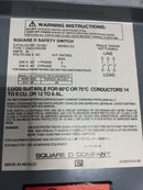 Square D DU321 30 Amp 3 Phase 240V Non-Fused Safety Switch 9 1/4"x 6 3/4"