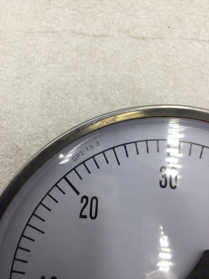 Weksler GP2-15-3 0-60 PSI Pressure Gauge 4 1/2" Face 1/4" NPT Water/Air Line