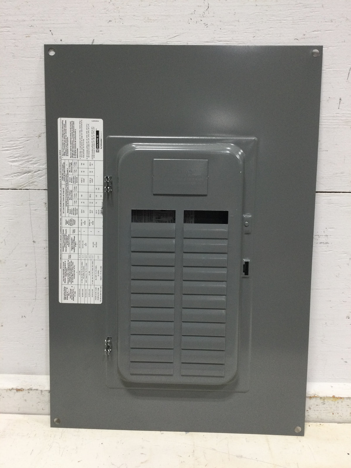 Square D QOC24US 24 Space 120/240V Panel Door Only w/Main 21