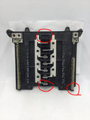 GE TM1210CCUBK1 100 Amp 7 Space 120/240 VAC Load Center Guts Only 9" X 9"