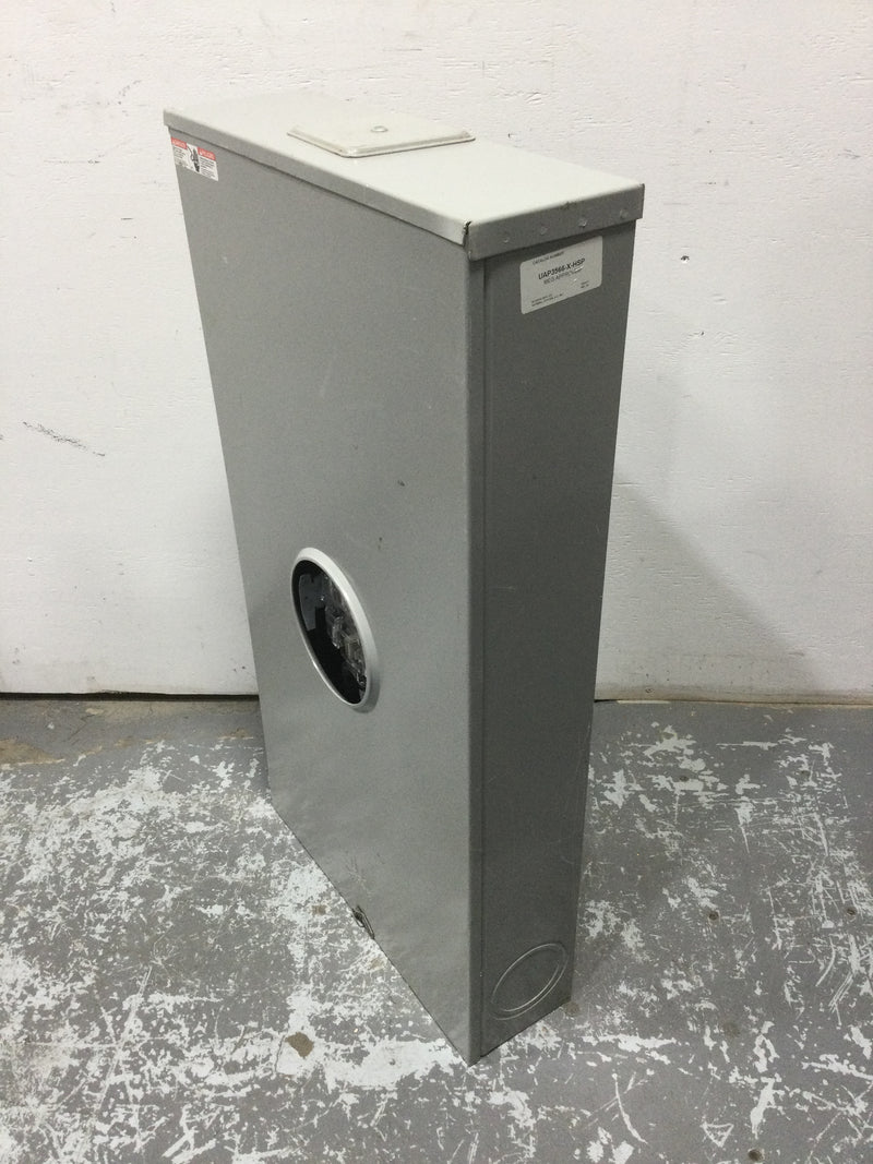 Milbank UAP3566-X-HSP 7 Terminal Ringless Large Closing Plate Lever Bypass Stainless Steel Hasp Aluminum Painted Wide Shell