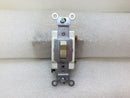 Leviton CS120-2I 20A 120/277VAC Single Pole Ivory Toggle Switch Side Wired