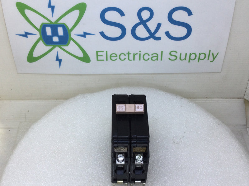 Cutler Hammer CH260 60 Amp 2 Pole 120/240V Type CH Breaker - Metal Foot