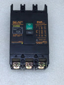 Fuji Electric SA33BM 10 Amp 3 Pole 220V Auto Circuit Breaker - Cosmetic Flaw