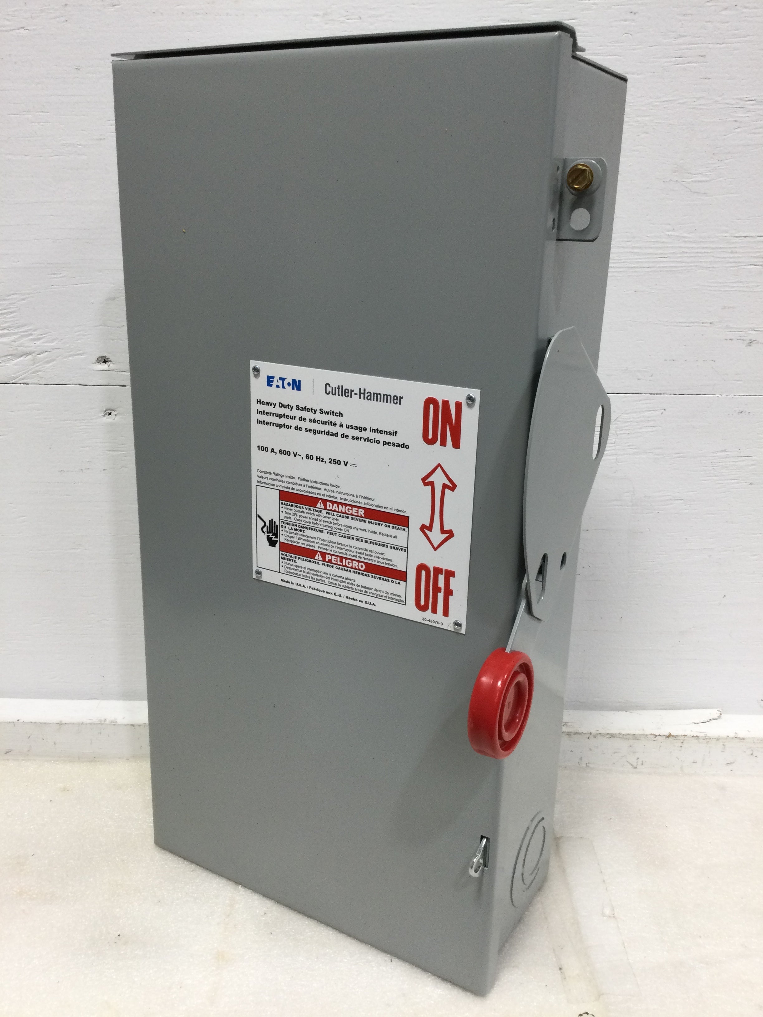 Eaton DH363URK Safety Switch Type 3R 100 Amp 600v 3Pole Non-Fused
