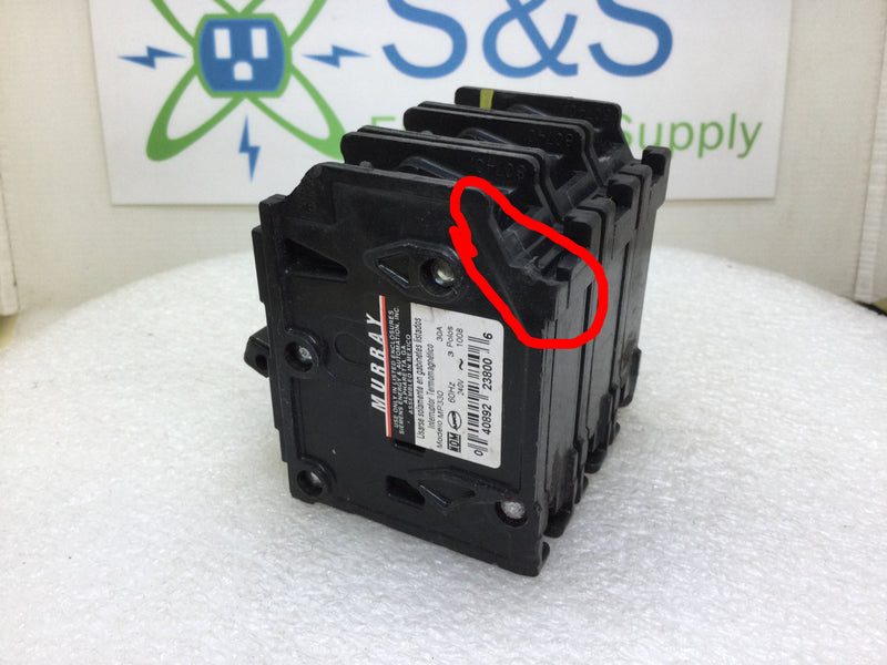 Murray/Crouse Hinds MP330 30 Amp 3 Pole 240V Plug-In Style MP-T Breaker -Flawed