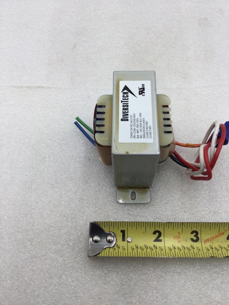 DiversiTech 4031 OF Transformer 120/208/240 VAC Primary 24 VAC 40 VA Secondary