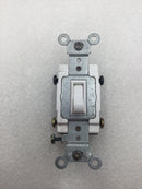 Leviton 54504-2W 15 Amp 4-Way 120/277V Toggle Wall Light Switch - White
