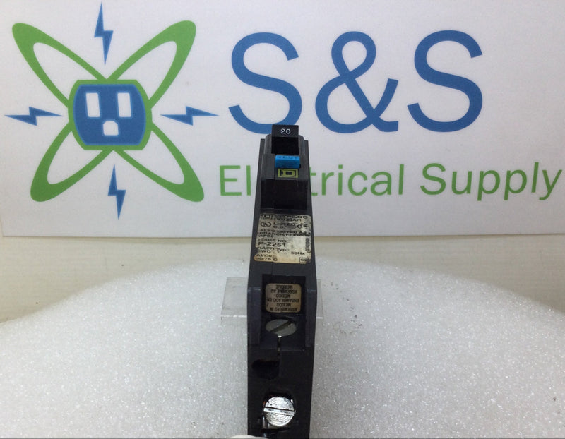 Square D QO120AFI 20 Amp 1 Pole 120V AFCI Circuit Breaker