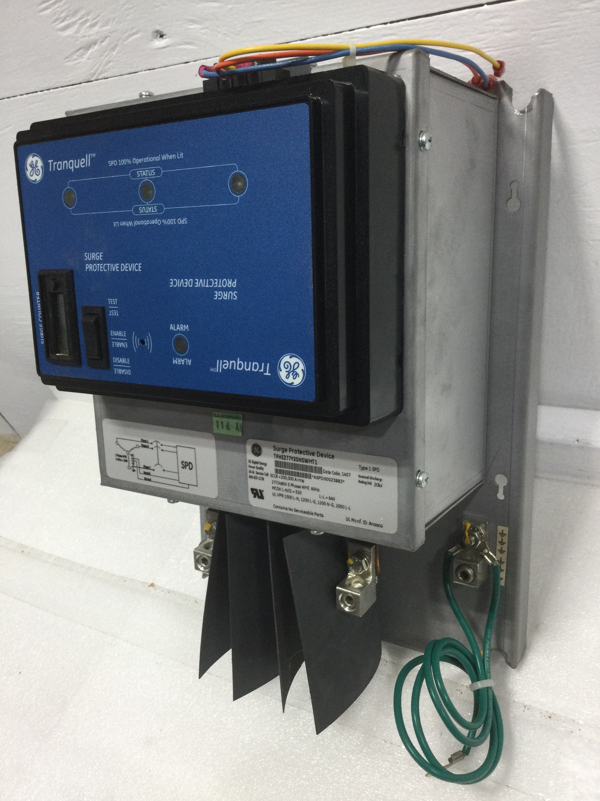 GE Tranquell Surge Protective Device Type 1 SPD TPHE277Y20NSWMT1 20ka