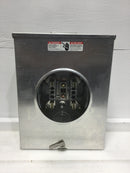 Siemens/Talon UAT437-XGF 200 Amp Continuous Duty Ringless Type Meter Socket 600V 1 Phase 3 Wire 4 Jaw