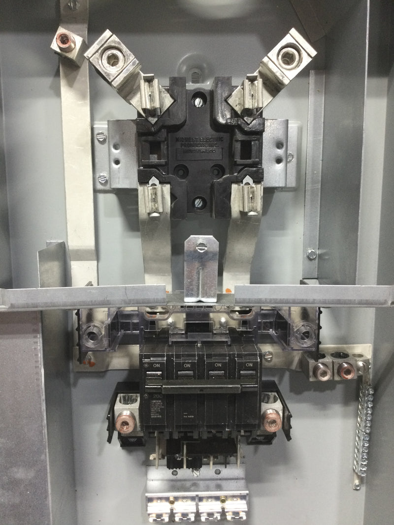 GE TSM420CSCUP Power Mark Gold 200 Amp 4-Space 8-Circuit Meter Socket Load Center Outdoor NEMA 3R surface mount