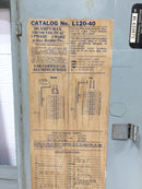 FPE L120-40 200 Amp 40 Space 120/240V Panel Door/Cover w/Main 24" x 13.5"