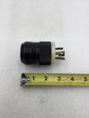 Marinco HBL 2341 Hubbell Locking Plug 20 Amp 480 VAC NEMA L8-20 2-Pole 3-Wire