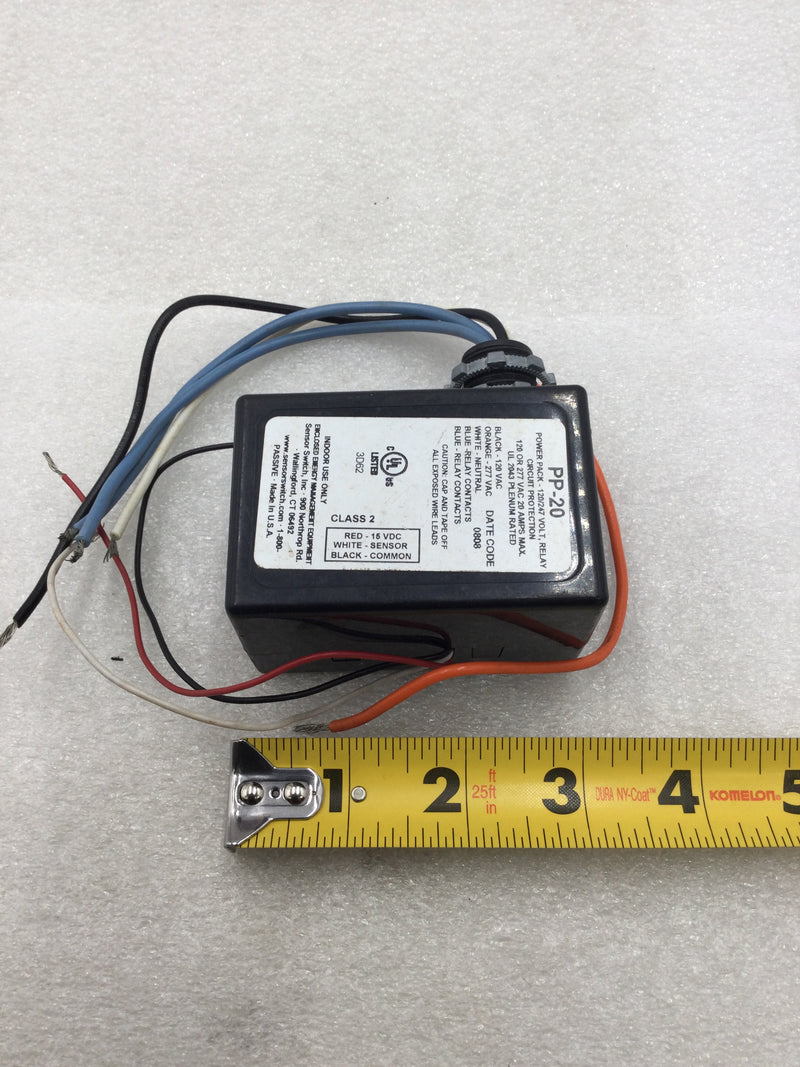 Sensor Switch PP20 Enclosed Power Pack 20 Amp 120/277V Relay Circuit Protector