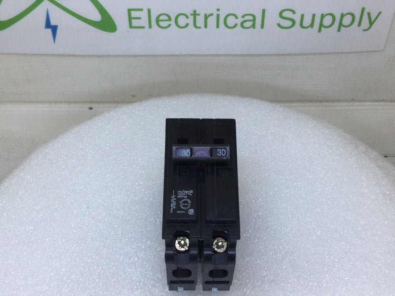 Siemens D230 30 Amp 2 Pole 120/240V Type QD Circuit Breaker