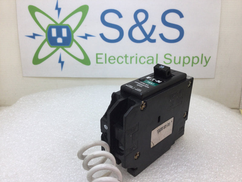 Eaton BRN120AF 20 Amp 1 Pole 120V Combination AFCI Circuit Breaker - Flawed