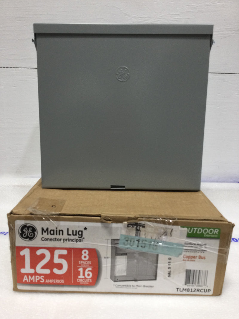 GE TLM812RCUP 125 Amp Single Phase 3 Wire 8/16 Spaces 120/240V Main Lug