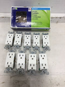 Leviton 5325-WMP 15A 125V Decora Style Duplex Receptacle White Color - LOT of 9