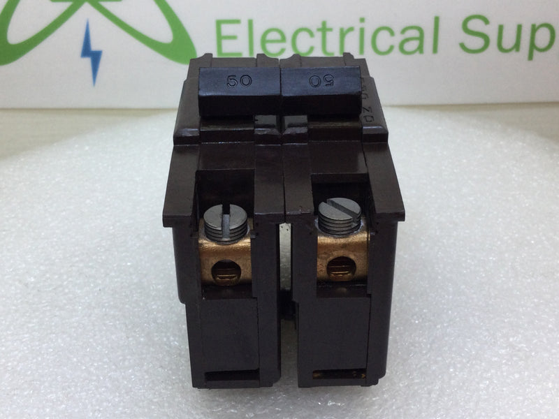 FPE, Challenger, Federal Electric NA250 50 Amp 2-Pole Stab-Lok Breaker, Thick