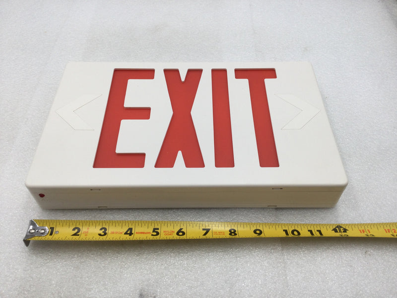 Lightolier LLNURW Universal Red LED Exit Light with Battery Backup 120/277 VAC