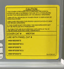 Eaton/Cutler Hammer MBDF2M 8 Space Interlocking Dead Front Cover Only 12" X 21"