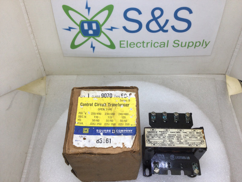 Square D S30021-503-51 Class 9070 Type EO1 Series B Control Circuit Transformer