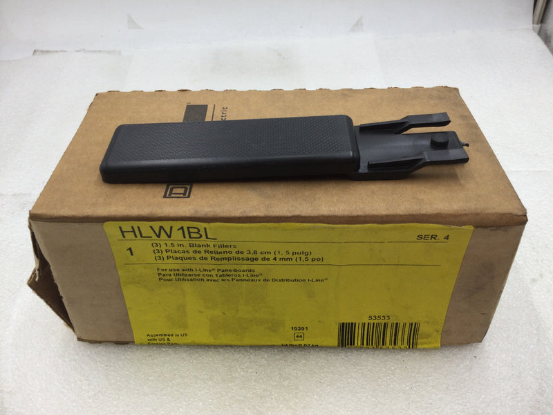 Square D HLW1BL 1-1/2" Blank Filler Plate 80034-187-02