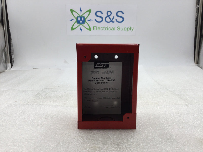 Edwards/EST 276B-RSB Red Metal/Steel Fire Alarm Surface Mount Box