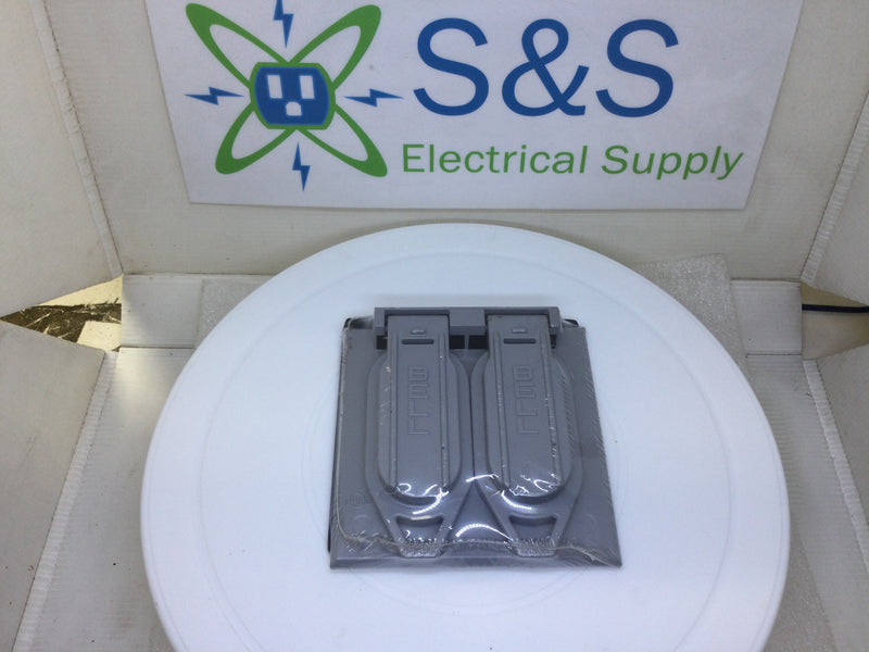 BELL 5148-0 2-Gang Weatherproof Device Cover Self Closing Lid