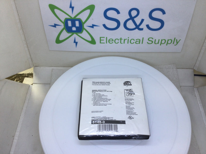 BELL 5148-0 2-Gang Weatherproof Device Cover Self Closing Lid