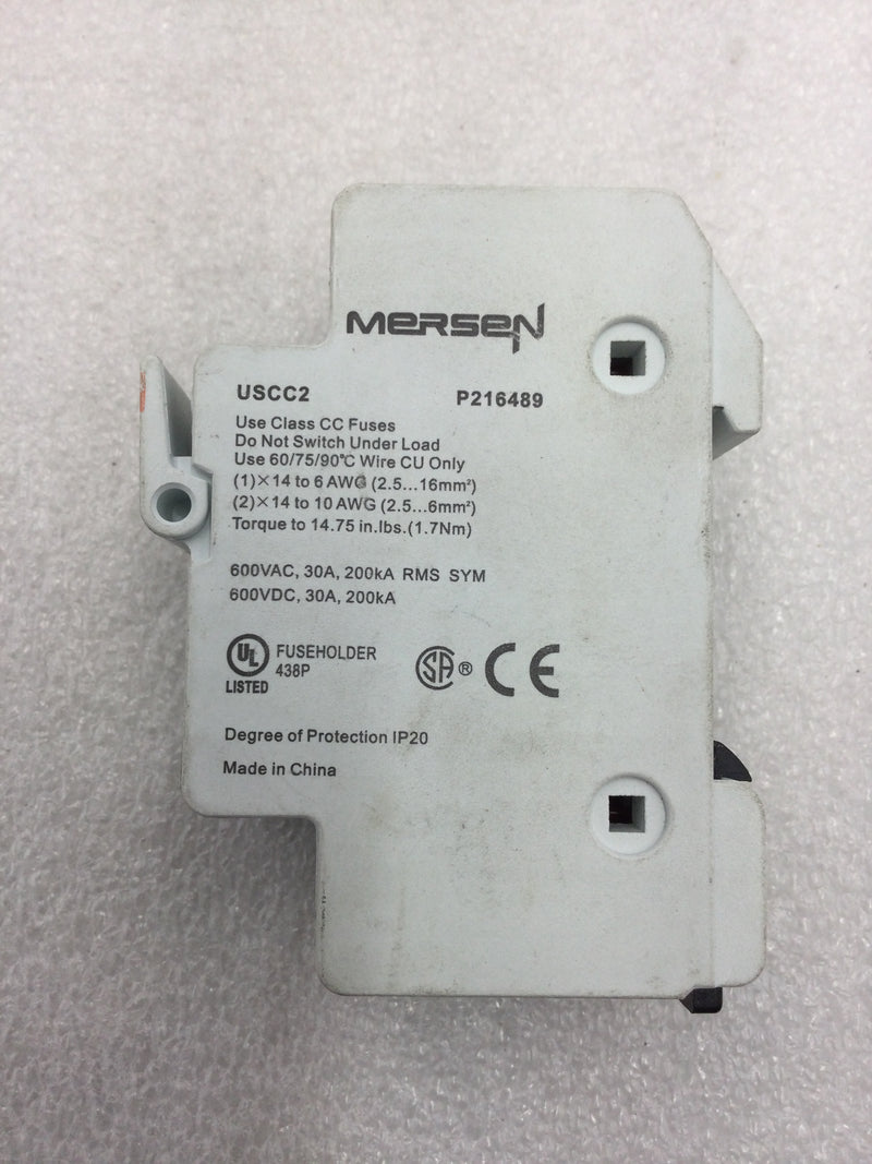 Ferraz Shawmut/Mersen USCC2 Ultrasafe Fuse Holder 2 Pole 30 Amp 600 VA