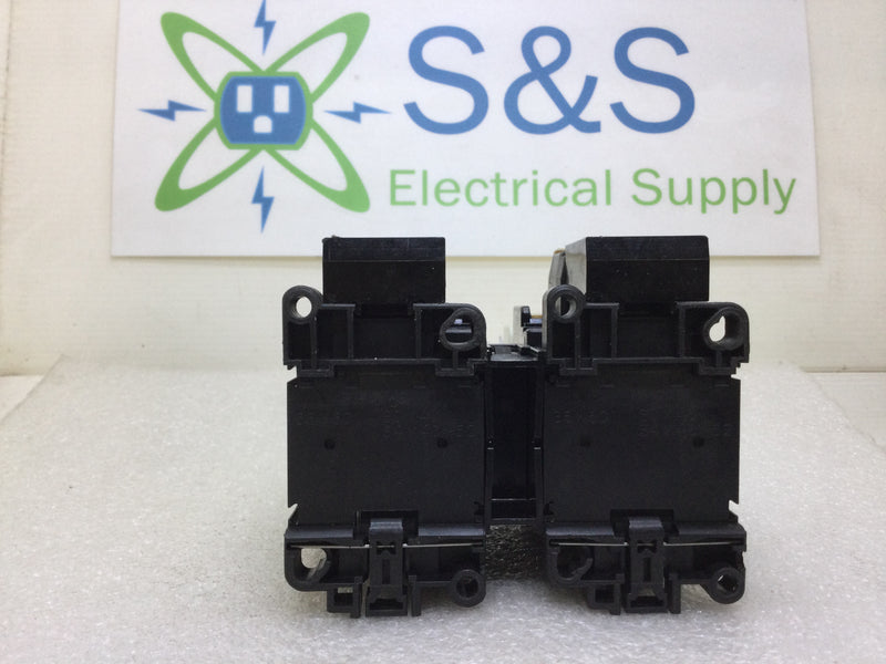 Fuji Electric SC-03 (4NCOAO) Reversing Magnetic Contactor 20 Amp 200-600 VAC 2-5 HP with SZ-A22 Auxiliary Contact Block