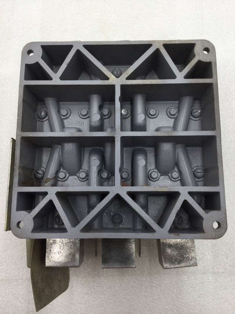 Duncan 200 Amp Meter Socket Guts Only 7-Jaw Three Phase with Lever Bypass