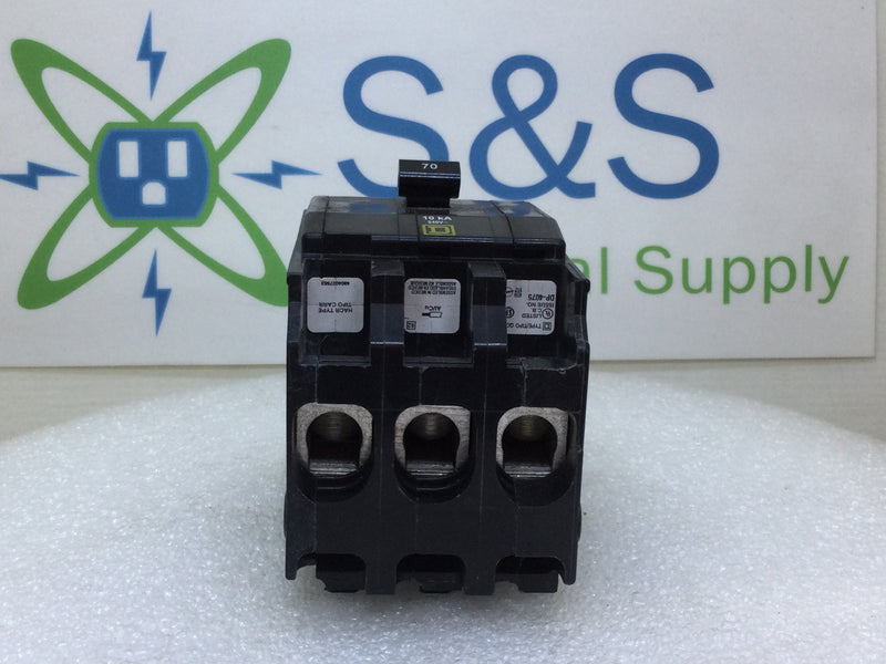 Square D QOB370 70 Amp 3 Pole 240V Bolt On Circuit Breaker